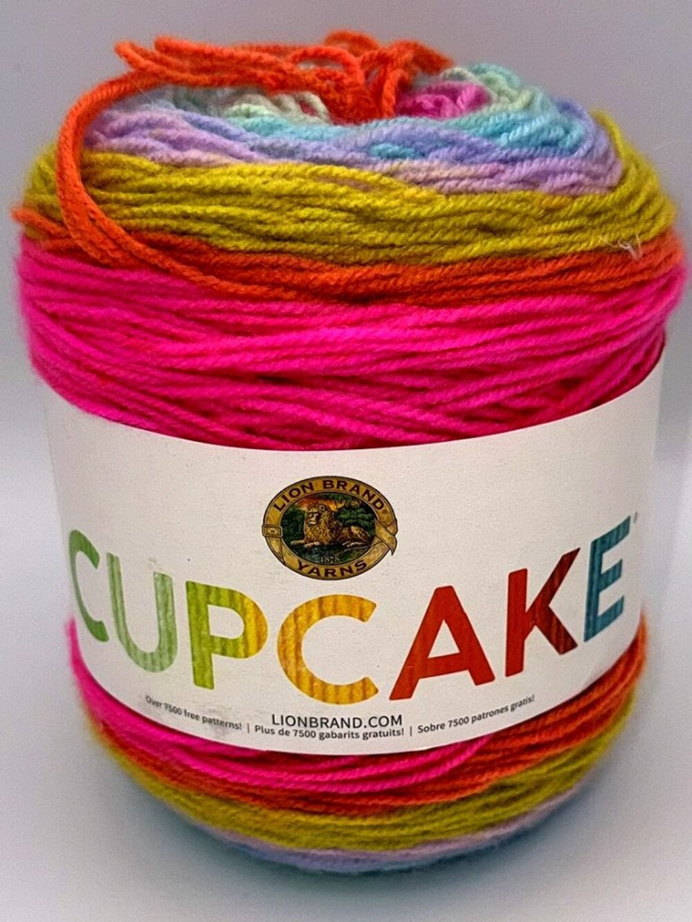 Lion Brand Cupcake Yarn – Self‑Striping Multicolor Crochet & Knit Yarn